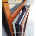 Aluminum Clad Wood custom European style tilt and turn double glazed windows manufacturer